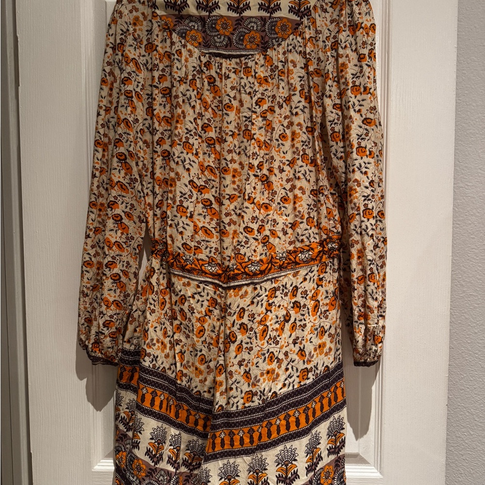 Spell Romper in Orange and Cream - Picture 2 of 3